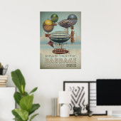 Poster Babbage by Airship Steampunk Vintage voyage (Bureau à domicile)