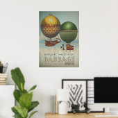 Poster Babbage by Airship Steampunk Vintage voyage (Bureau à domicile)