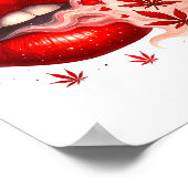 Poster Babe amoureuse de cannabis pour la Saint-Valentin (Coin)