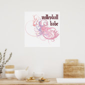 Poster Babe de volley-ball (Cuisine)