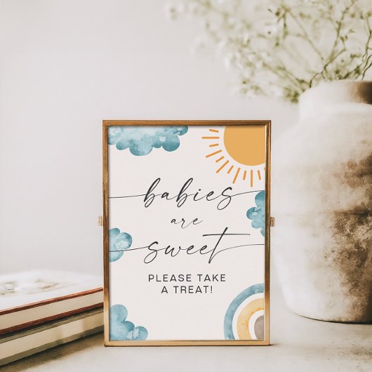 Poster Babies Are Sweet Baby Shower Sunshine