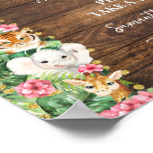 Poster Babies are Sweet Pink Safari Rustic Baby Shower (Coin)