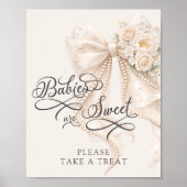 Poster Babies Are Sweet Take a Treat Bow Floral (Devant)