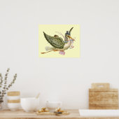 Poster BABILLAGE FILLE STORK ,crème (Cuisine)