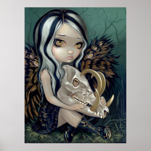 Poster Babirusa Crâne Art Imprimer fée gothique bas sourc