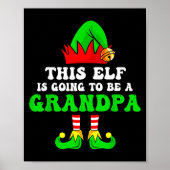 Poster Baby Announcement Xmas Tee This Elf Is Going To Be (Devant)