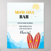 Poster Baby beach surf board baby shower Signal favori (Devant)