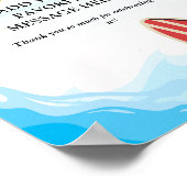 Poster Baby beach surf boardbaby shower Signal préféré (Coin)