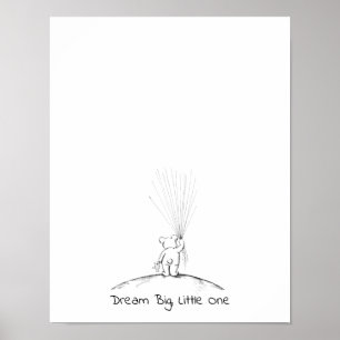 Poster Baby Bear Thumbprint Livre d'invités