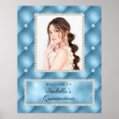 Poster Baby Blue Pearls Photo Quinceañera (Devant)