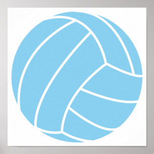 Poster Baby Blue Volleyball