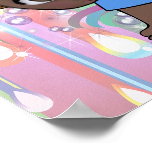 Poster Baby Boy Bubbles & Unicorns (Coin)