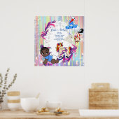 Poster Baby Boy Bubbles & Unicorns (Cuisine)