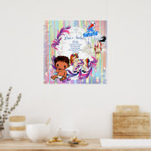 Poster Baby Boy Bubbles & Unicorns (Cuisine)