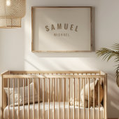 Poster Baby Boy Custom Name Print Minimalist Sign Boho