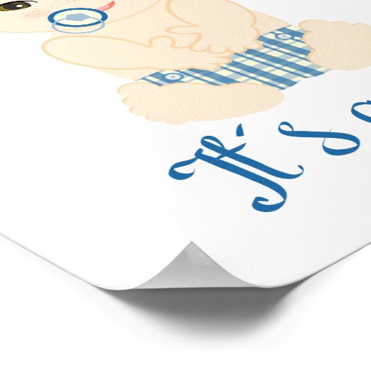 Poster Baby Boy dans les tons bleus Conception de l'état (Coin)