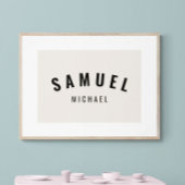 Poster Baby Boy Nom personnalisé Imprimer Art neutre mini