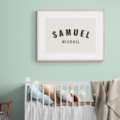Poster Baby Boy Nom personnalisé Imprimer Art neutre mini