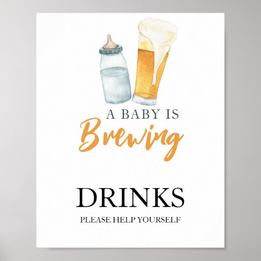 Poster Baby brasse de la bière Boissons (Devant)