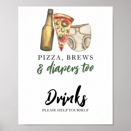 Poster Baby brasse de la bière Boissons (Devant)