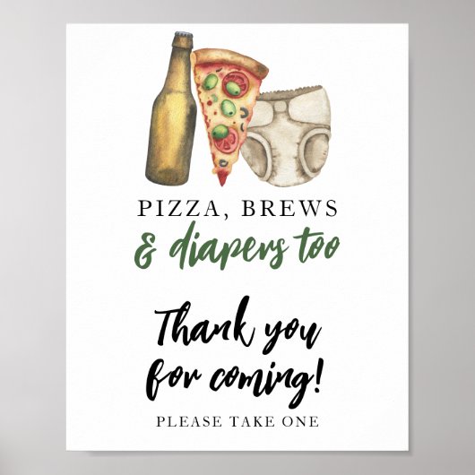 Poster Baby brasse du Merci de bière pour venir (Devant)