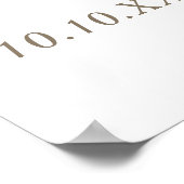 Poster Baby brasse Welcome café baby shower fête (Coin)