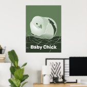 Poster Baby Chick Green Kitchen Wall Art (Bureau à domicile)