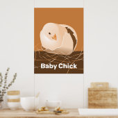 Poster Baby Chick Orange Cuisine Mur Art (Cuisine)