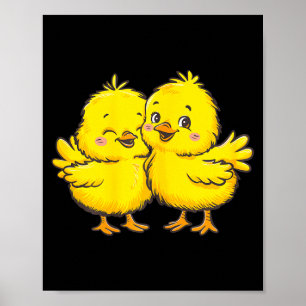 Poster Baby Chicken Chick Farmer Farm Girl T-shirt.png
