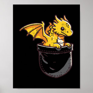 Poster Baby Dragon Pocket Imaginaire mignon Mythique Enfa