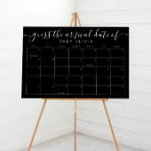 Poster Baby Due Date Calendar Sign Guess the BirthdayGame