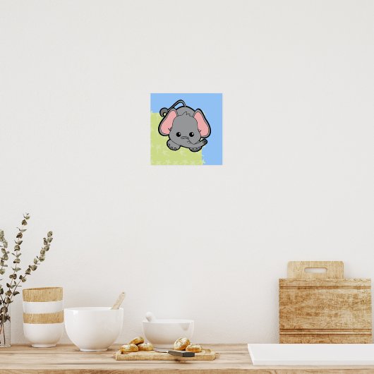 Poster Baby Elephant Cutie (Cuisine)