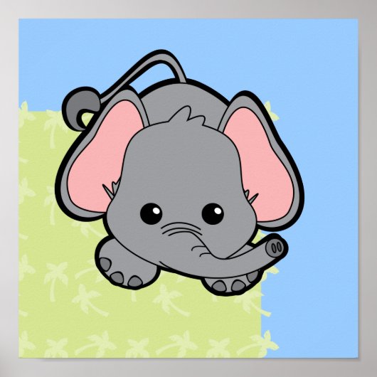 Poster Baby Elephant Cutie (Devant)
