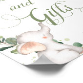 Poster Baby Elephant Green Cards et Cadeaux de douche (Coin)