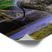 Poster Baby Elephant Jouant Dans La Cascade (Coin)