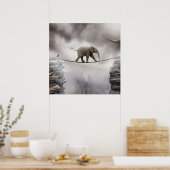 Poster Baby Elephant Marche La Tightrope (Cuisine)