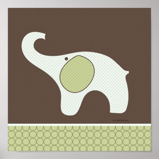 Poster Baby Elephant Room (Devant)