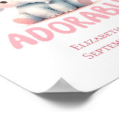 Poster Baby Elephant rose bébé fille crèche murale art (Coin)