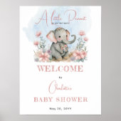 Poster Baby Elephant Un Petit Arachide Fille Douche Flora (Devant)