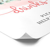 Poster Baby Girl Elephant eucalyptus boisson panneau de t (Coin)