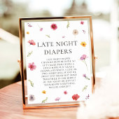 Poster Baby in Bloom Baby shower Late Night Diapers Jeu