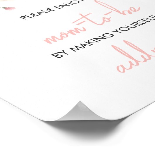 Poster Baby in Bloom Blush Pink Enveloppe Station (Coin)