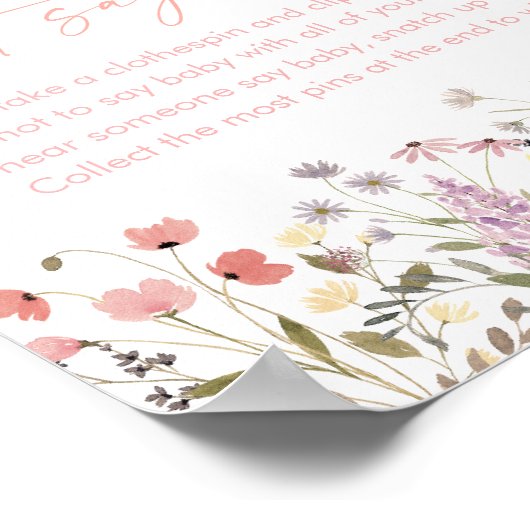 Poster Baby In Bloom Fleur sauvage Ne pas dire Baby Game (Coin)