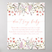 Poster Baby In Bloom Fleur sauvage Ne pas dire Baby Game (Devant)