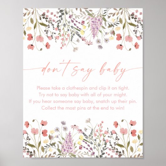 Poster Baby In Bloom Fleur sauvage Ne pas dire Baby Game (Devant)