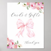 Poster Baby in Bloom Pink Bow Cards & Gifts (Devant)