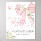 Poster Baby in Bloom Pink Bow How Big is Mommy's Belly (Devant)
