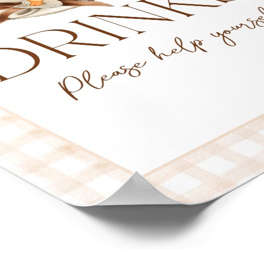 Poster Baby is Brewing Coffee Bean Theme Baby Shower Bar (Coin)