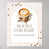 Poster Baby is Brewing Coffee Bean Theme Baby Shower Book (Devant)