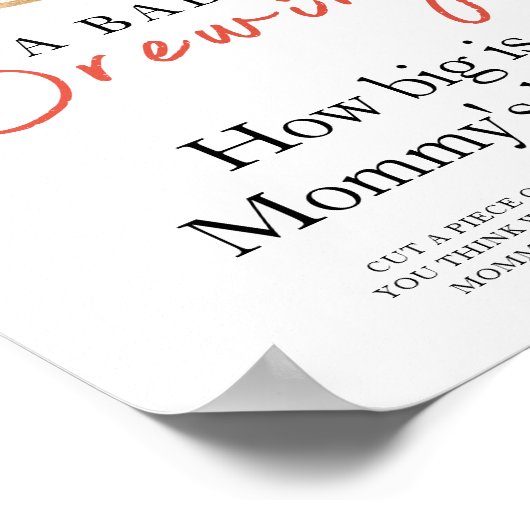 Poster Baby is brewing coffee How big is mommy's belly (Coin)